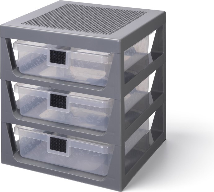 LEGO 5006608 3 Drawer Storage Rack Gray