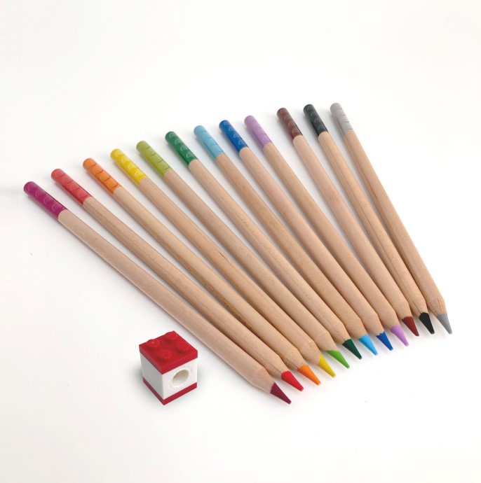 LEGO 5007197 2 0 12 Pack Colored Pencils with Topper