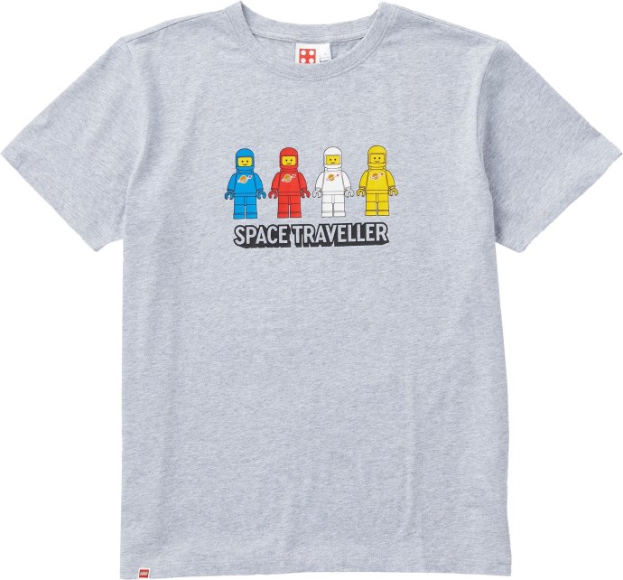 LEGO 5009116 Short Sleeve Space Traveller Adults T Shirt – Grey Mélange