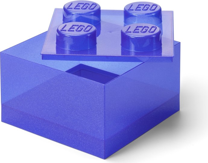 LEGO 5009339 Purple Clear Brick Shaped Storage Box