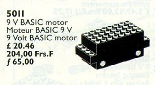 LEGO 5011 Motor for Basic Set 810, 9V