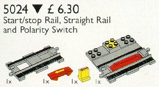 LEGO 5024 Duplo Start / Stop Rail, Single Rail, Change of Direction Switch