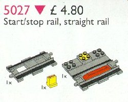 LEGO 5027 Duplo Start / Stop Rail Plus Straight Rail