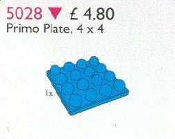 LEGO 5028 Duplo Primo Plate 4 x 4 Blue