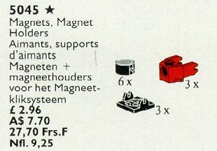 LEGO 5045 Magnets, Magnet Holders