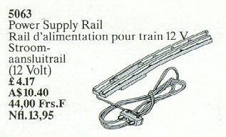 LEGO 5063 Power Supply Rail for 12V Trains