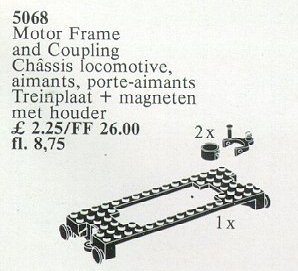 LEGO 5068 Locomotive Base Plate with Couplings (Motor Frame)