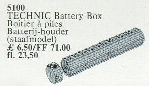 LEGO 5100 Battery Box (Tube) 4.5V
