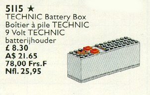 LEGO 5115 Battery Box 9V