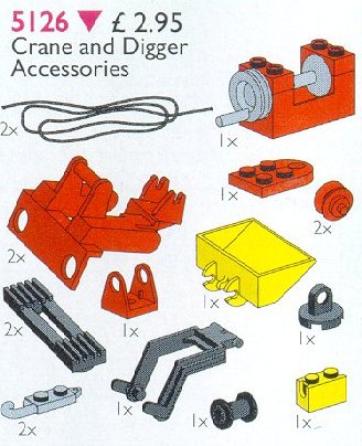 LEGO 5126 Crane and Digger Accessories