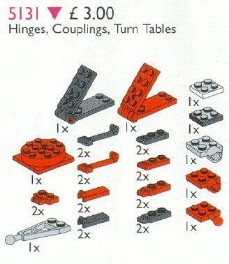 LEGO 5131 Hinges, Couplings, Turntables