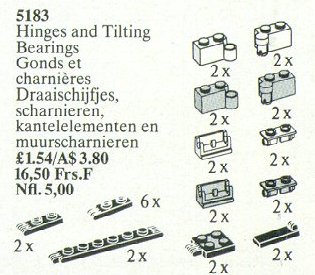 LEGO 5183 Hinges and Tilting Bearings