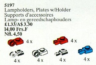 LEGO 5197 Lamp Holders, Tool Holder Plates