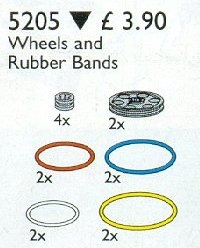 LEGO 5205 Technic Wheels and Rubber Bands