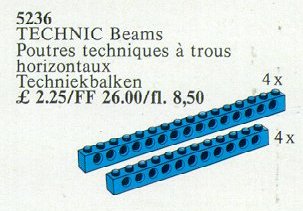 LEGO 5236 8 Technic Beams Blue