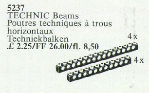 LEGO 5237 8 Technic Beams Black