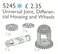 LEGO 5245 Universal Joint, Differential Housing and Gear Wheels