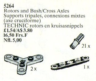 LEGO 5264 Rotors and Bush / Cross Axles