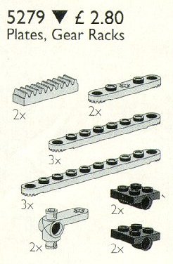 LEGO 5279 Steering Elements, Plates and Gear Racks