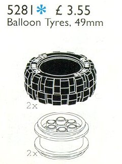 LEGO 5281 Balloon Tyres 49.6 mm