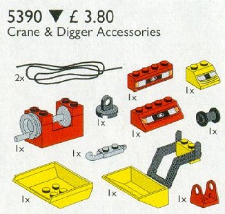 LEGO 5390 Crane and Digger Accessories