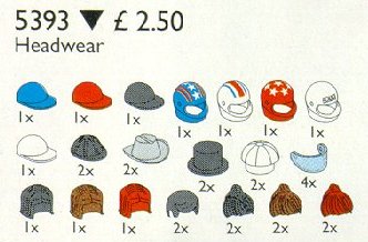 LEGO 5393 Headgear (Hats and Hair)