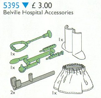 LEGO 5395 Belville Hospital Accessories