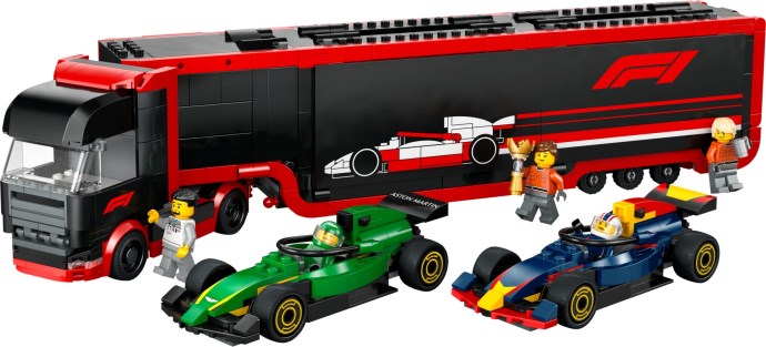 F1 Truck with RB20 & AMR24 F1 Cars