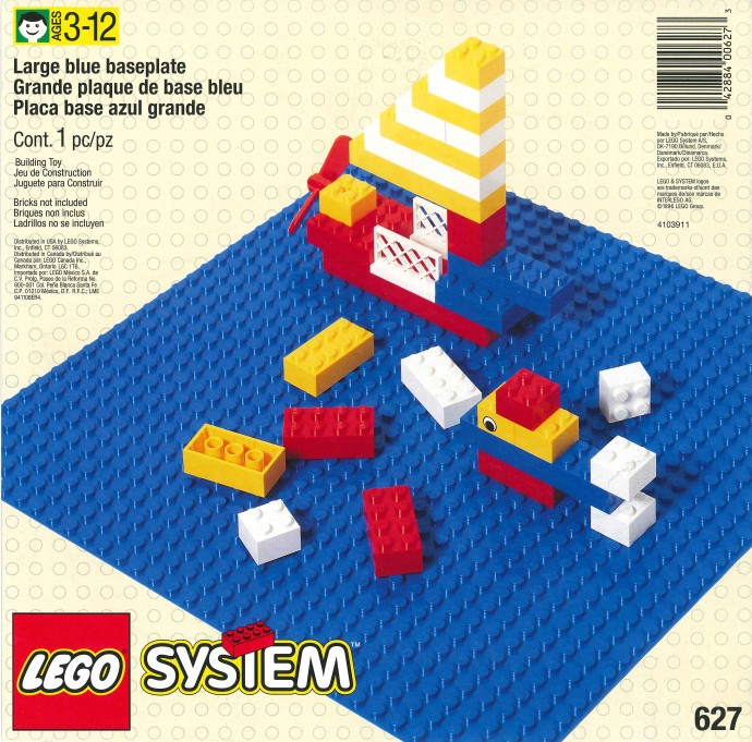 LEGO 627 Building Plate, Blue