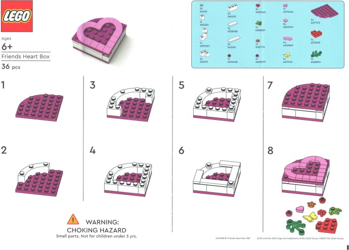 LEGO 6465380 Friends Heart Box
