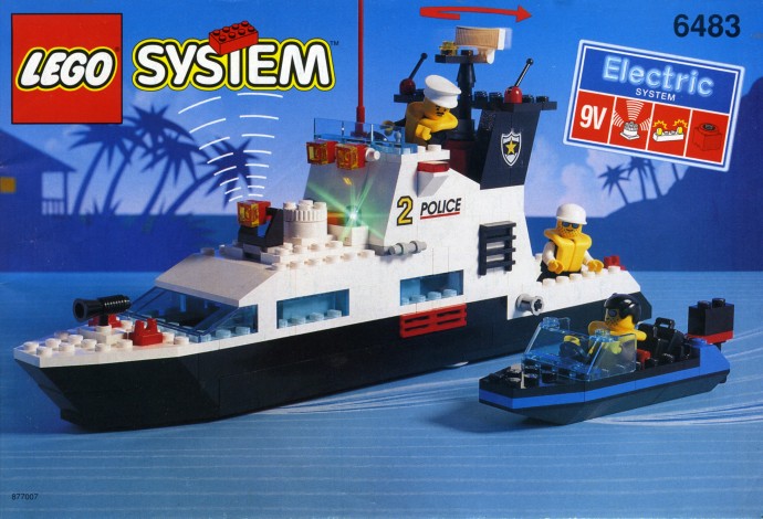 lego police boat 90s