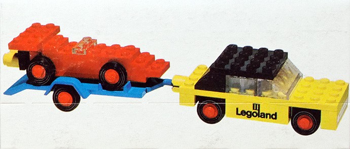 Car with trailer and racing car