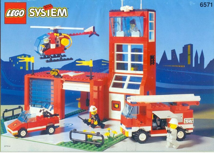 lego fire station 90s