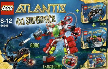 LEGO 66365 Atlantis Super Pack 4 in 1
