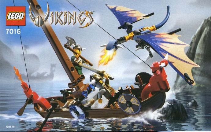 LEGO 7016 Viking Boat against the Wyvern Dragon
