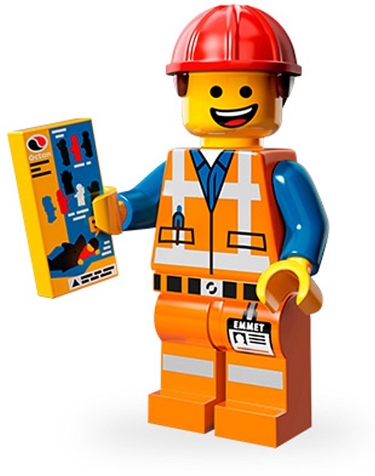 FROM SET 71004 THE LEGO MOVIE coltlm-3 NEW LEGO Hard Hat Emmet 