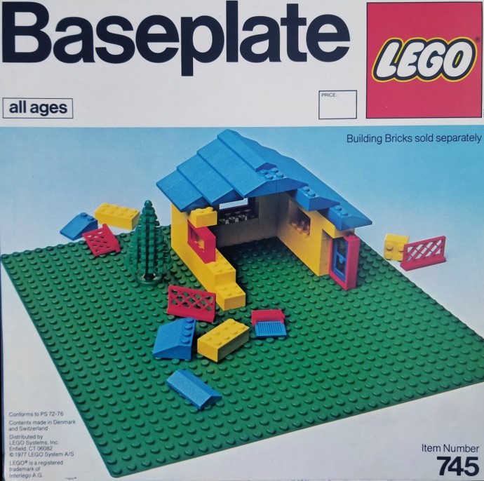 LEGO 745 Baseplate, Green