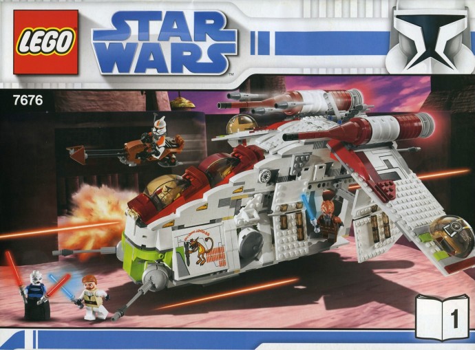 mastermind Åh gud Skjult LEGO 7676 Republic Attack Gunship | Brickset