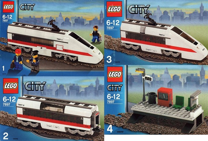 lego white train