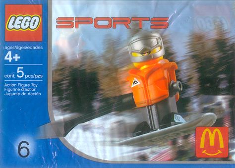 LEGO 7922 Snowboarder, Orange Vest