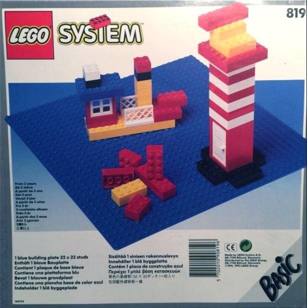 LEGO 819 Blue baseplate