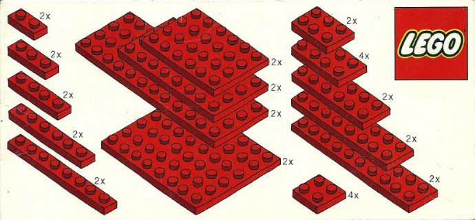 LEGO 820 Red Plates Parts Pack
