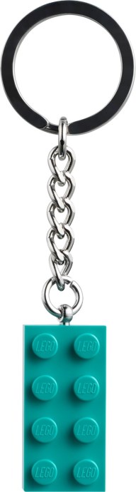 LEGO 854303 Bright Bluish Green 2x4 Stud Key Chain