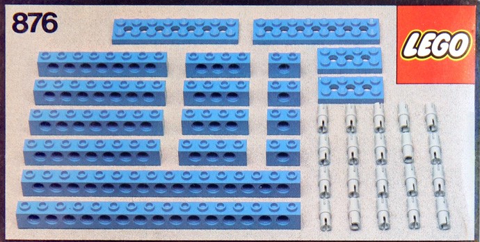 LEGO 876 Blue Beams with Connector Pegs