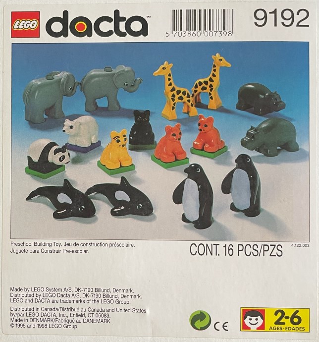 LEGO 9192 DUPLO Zoo Babies (Zoo Animals)