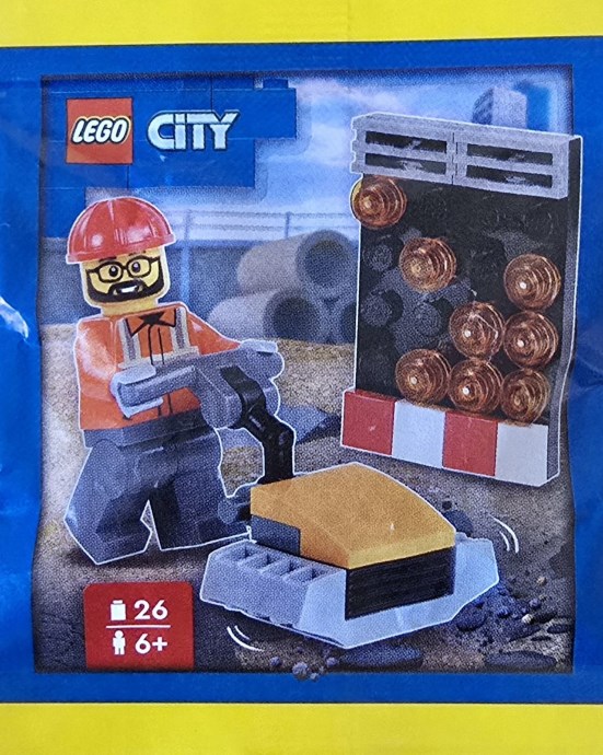 LEGO 952510 Construction Worker with Vibration Plate
