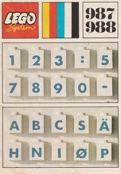 LEGO 988 Alphabet Bricks
