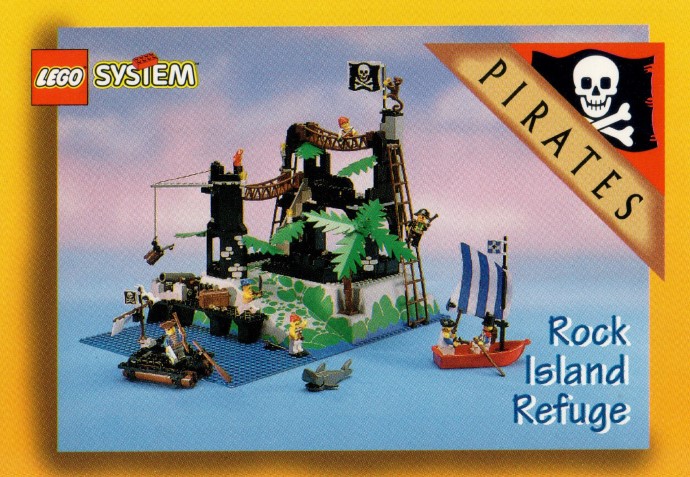 LEGO cc93lbc4 Card Rock Island Refuge - Lego Builders Club