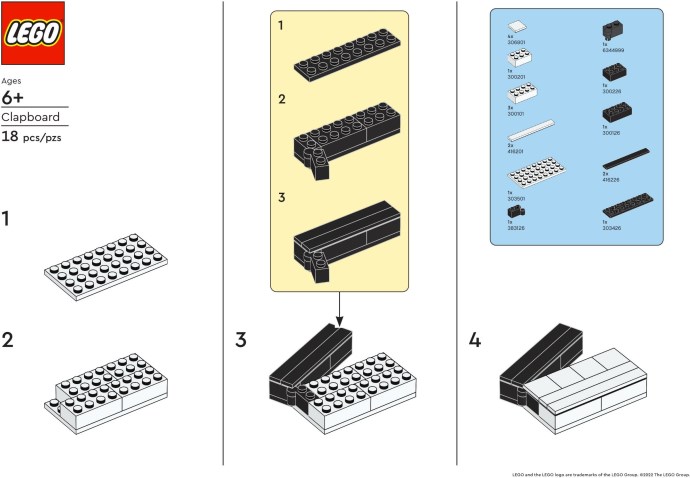LEGO CLAPBOARD LEGO Lates Clapboard