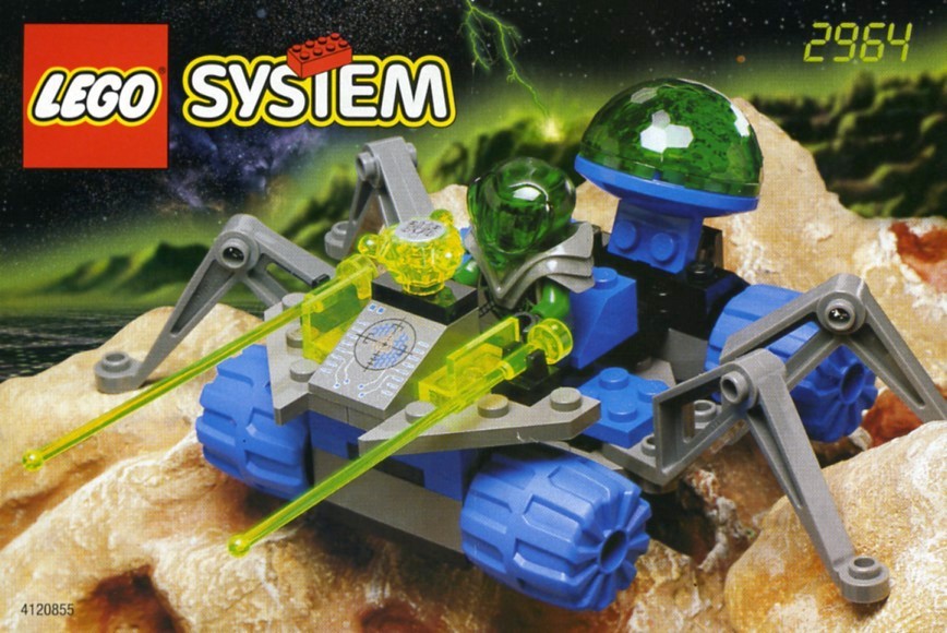 1 x Lego System Torso Oberkörper Figur Space Insectoids schwarz blaues X silber 